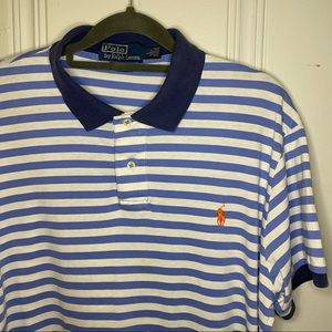 Polo by Ralph Lauren Blue/White Striped Polo Shirt